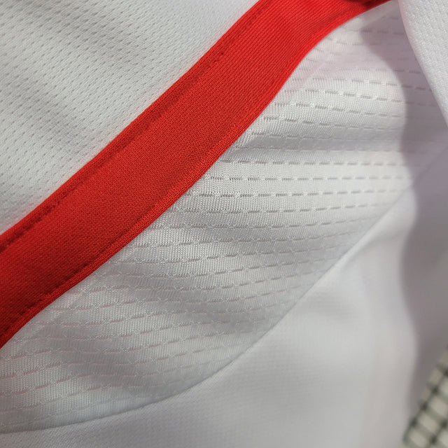 Camisa Seleção Peru I 23/24 - Torcedor Adidas Masculina - Branca com detalhes em vermelho
