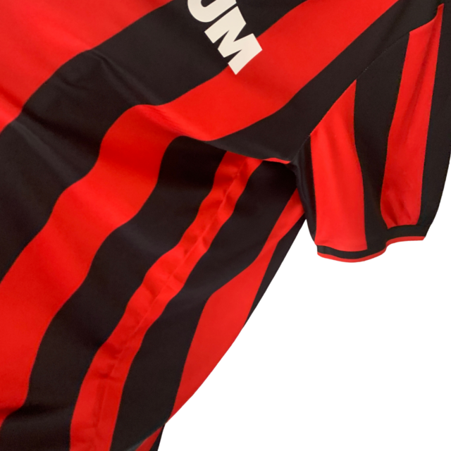 Camisa Retrô AC Milan 1990/1991 - Masculina Adidas - Vermelha e preta