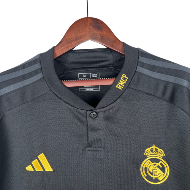 Camisa Real Madrid Third 23/24 Torcedor Adidas Masculina - Preta
