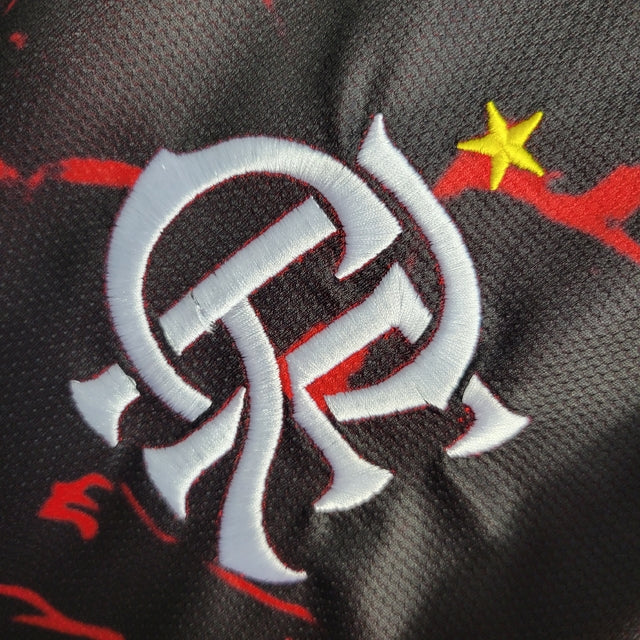 Camisa Flamengo Edição Especial 22/23 Torcedor Masculina - Vermelha com detalhes em preto
