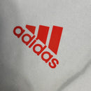 Jaqueta Corta-Vento Flamengo 23/24 Masculina Adidas - Branco com detalhes em vermelho