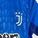 Kit Infantil Juventus Goleiro Adidas 23/24 - Azul com detalhes em branco
