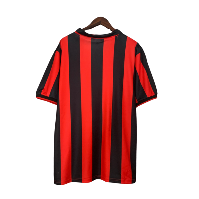 Camisa Retrô AC Milan 1990/1991 - Masculina Adidas - Vermelha e preta