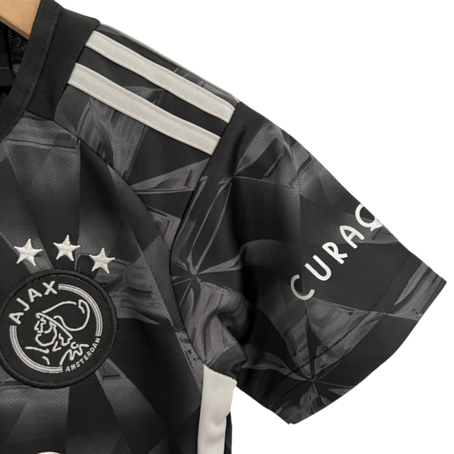Kit Infantil Ajax Away 23/24 - Adidas Preto