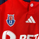 Kit Infantil Universidad do Chile II Adidas 23/24 - Vermelho com detalhes em azul