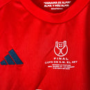 Kit Infantil Osasuna Edição Especial Copa do Rey Adidas 23/24 - Vermelho com detalhes em azul