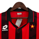 Camisa Milan Retrô 1988/89 Vermelha e Preta - Lotto