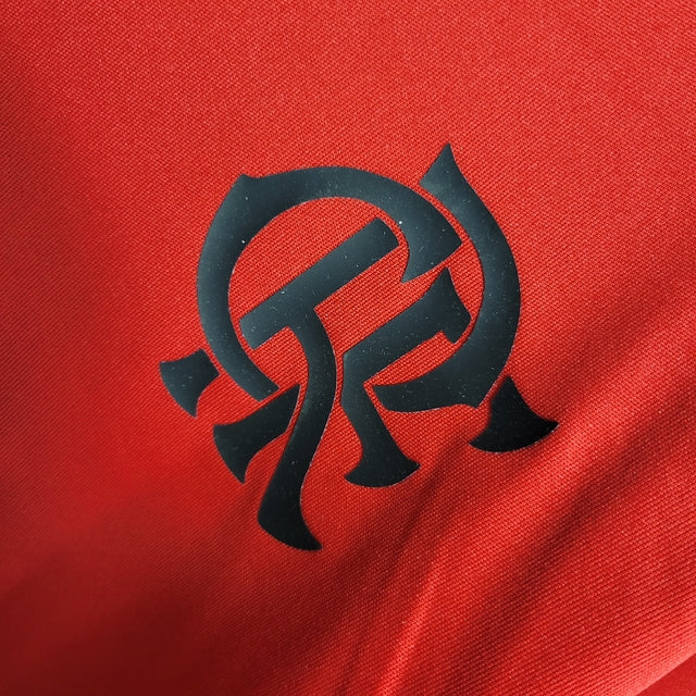 Camisa Flamengo Treino 23/24 Torcedor Adidas Masculina - Vermelha com detalhes em preto