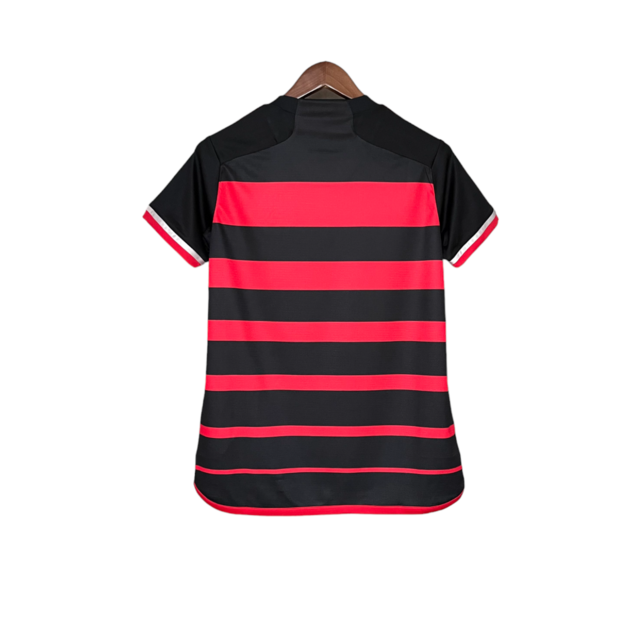 Camisa Flamengo I 24/25 -  Adidas Feminina - Vermelha e preta