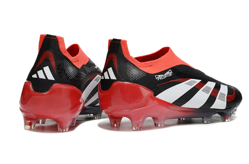 Chuteira Adidas Predator Elite 25 Laceless Campo - Preto/Vermelho