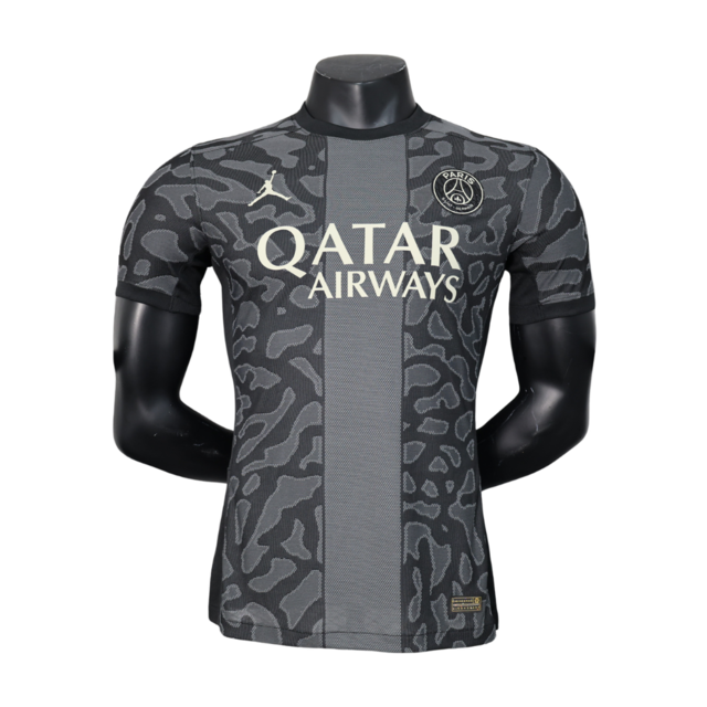 Camisa Paris Saint-Germain III 23/24 - Jogador Jordan Masculina - Preta