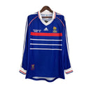 Camisa Retrô Seleção da França 1998 manga longa - Adidas Masculina - Azul