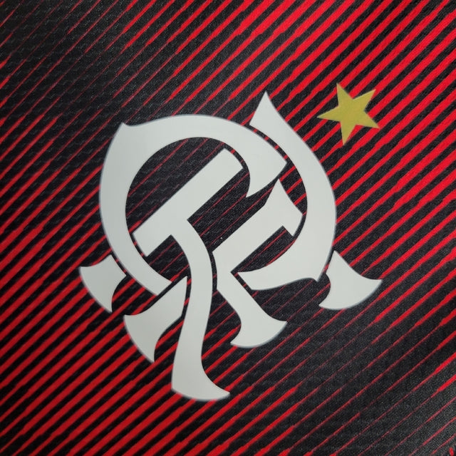 Camisa Flamengo I 23/24 Torcedor Masculina - Vermelho e preto tradicional