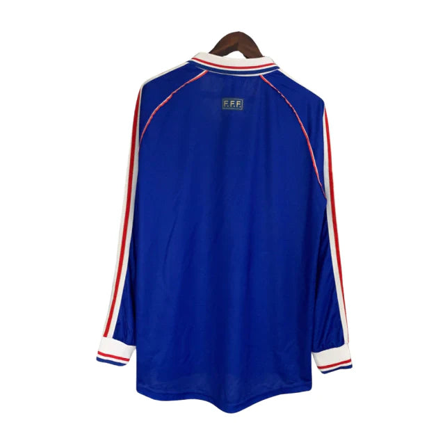 Camisa Retrô Seleção da França 1998 manga longa - Adidas Masculina - Azul