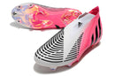 Chuteira Adidas Predator Edge+ FG - Branco e rosa