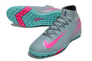 Chuteira Nike Society Air Zoom Mercurial Superfly 10 Elite TF - Azul e Rosa