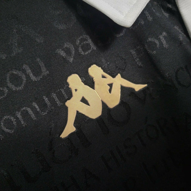 Camisa Vasco da Gama II 23/24 -  Kappa Feminina - Preta com detalhes em dourado