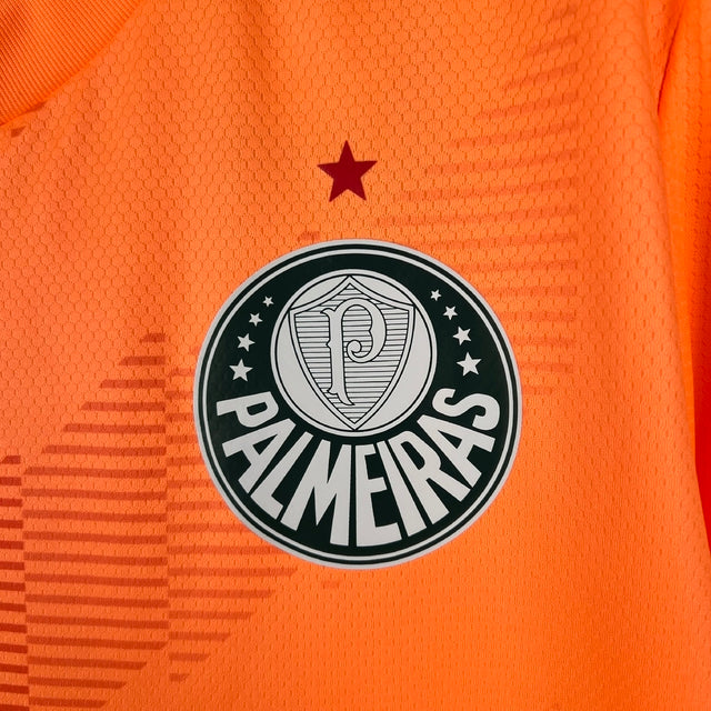 Camisa Palmeiras Goleiro III 23/24 - Torcedor Puma Masculina - Laranja com detalhes em branco