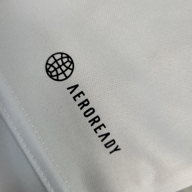 Jaqueta Corta-Vento São Paulo 23/24 Masculina Adidas - Branca com detalhes em preto e vermelho