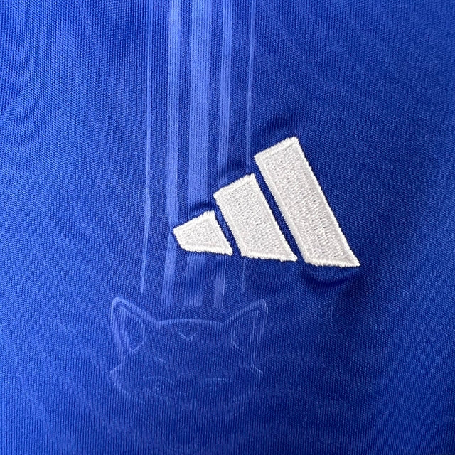 Kit Infantil Leicester Adidas I Adidas 23/24 - Azul com detalhes em branco e dourado