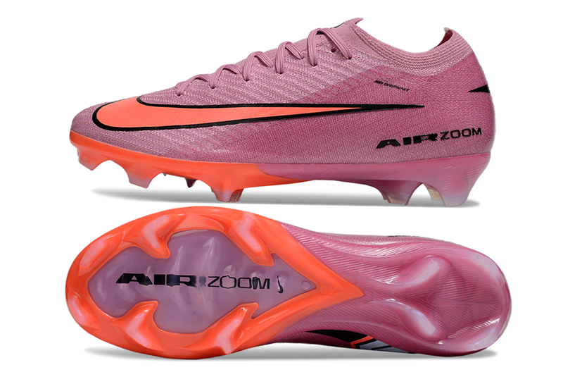 Chuteira Campo Nike Air Zoom Mercurial Vapor 16 Elite FG - Rosa e Laranja