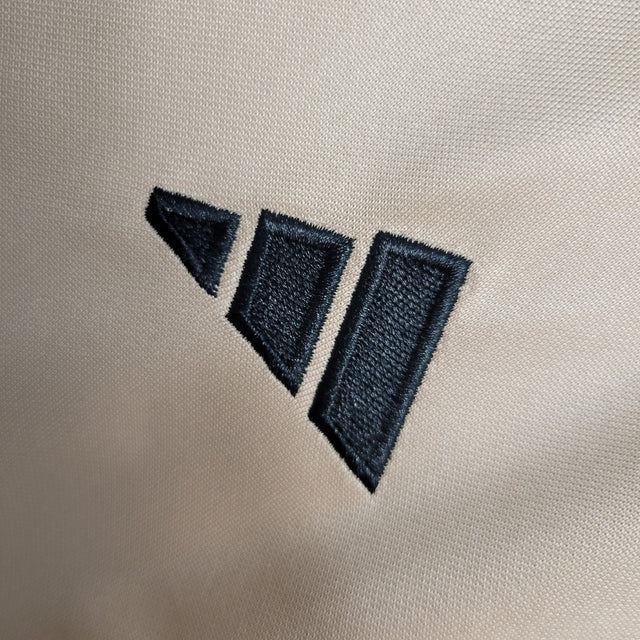 Jaqueta Corta-Vento São Paulo 23/24 Masculina Adidas - Dourada com detalhes em preto e branco