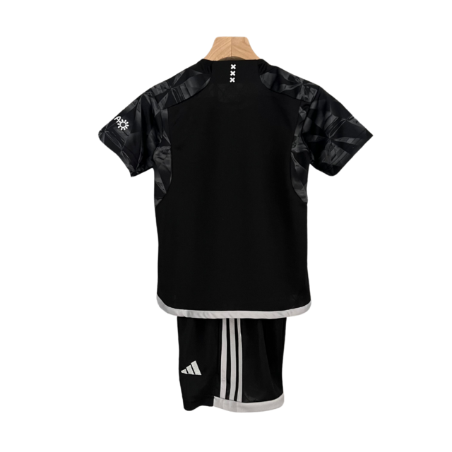 Kit Infantil Ajax Away 23/24 - Adidas Preto