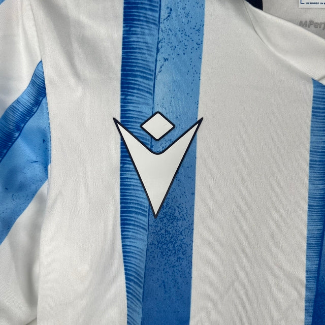 Kit Infantil Real Sociedad I Macron 23/24 - Branco com detalhes em azul