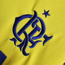 Camisa Flamengo II Retrô 1993 Torcedor Masculina - Amarela com detalhes em azul