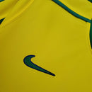 Camisa Seleção Brasileira I Retrô 1998 Nike Torcedor Masculina - Amarela com detalhes em verde