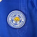 Kit Infantil Leicester Adidas I Adidas 23/24 - Azul com detalhes em branco e dourado
