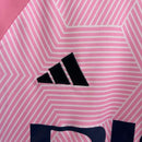 Kit Infantil Oviedo II Adidas 23/24 - Rosa com detalhes em preto