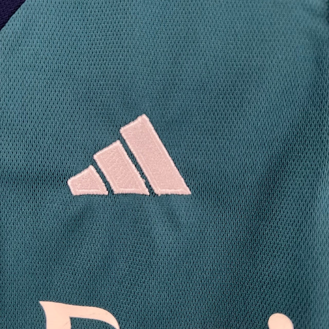 Kit Infantil Arsenal III 23/24 Adidas - Verde com detalhes em azul e branco