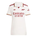 Camisa Arsenal III 25/26 - Torcedor Adidas Feminina - Branca com detalhes em vinho