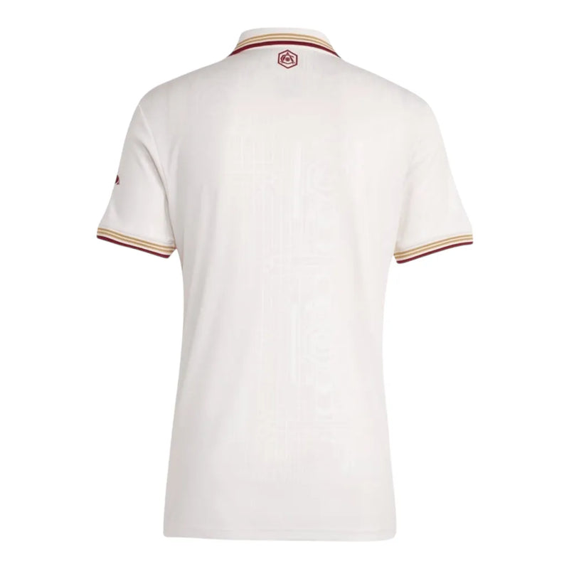 Camisa Arsenal III 25/26 - Torcedor Adidas Feminina - Branca com detalhes em vinho