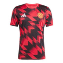 Camisa Manchester United Treino 25/26 - Torcedor Adidas Masculina - Preta com detalhes em vermelho
