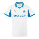 Camisa Olympique Marseille I 25/26 - Torcedor Puma Feminina - Branca e azul