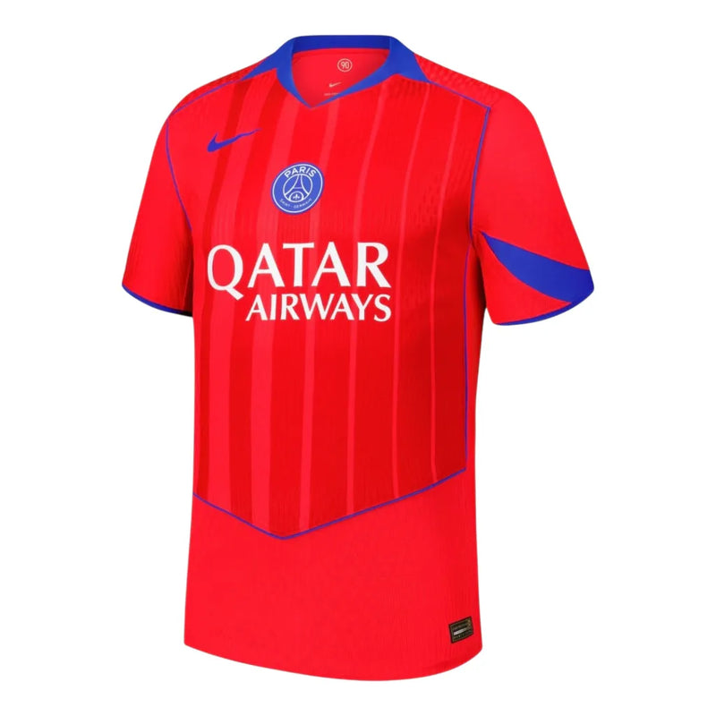 Camisa Paris Saint-Germain III 25/26 - Torcedor Nike Masculina - Vermelha e azul