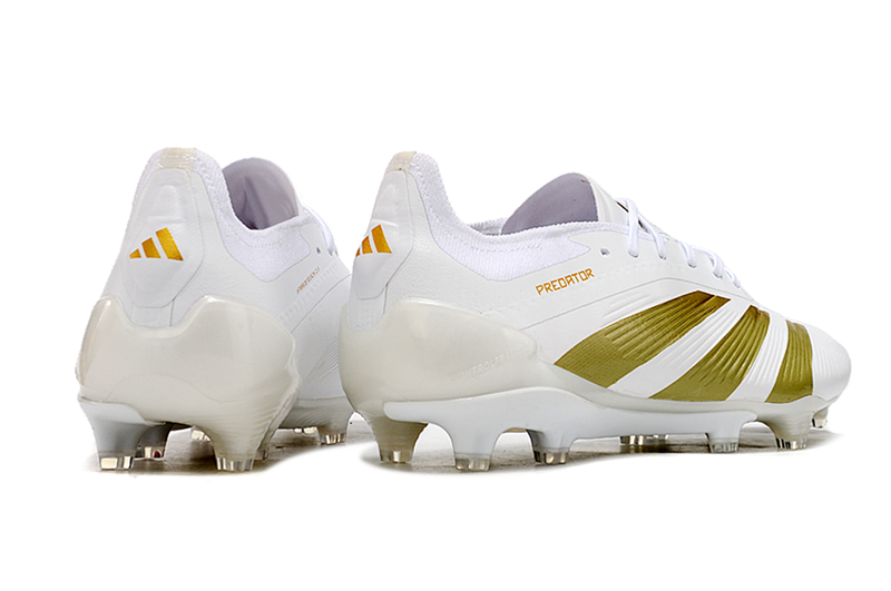 Chuteira Adidas Predator Elite FG Campo - Branco/Dourado
