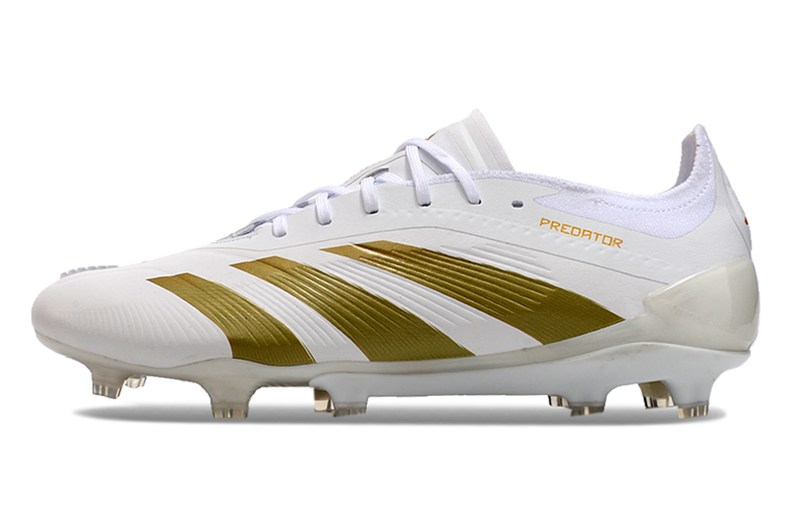 Chuteira Adidas Predator Elite FG Campo - Branco/Dourado