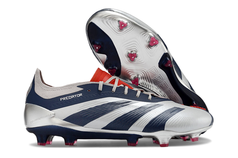 Chuteira Adidas Predator Elite FG Campo - Cinza/Azul