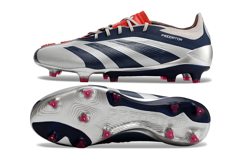 Chuteira Adidas Predator Elite FG Campo - Cinza/Azul