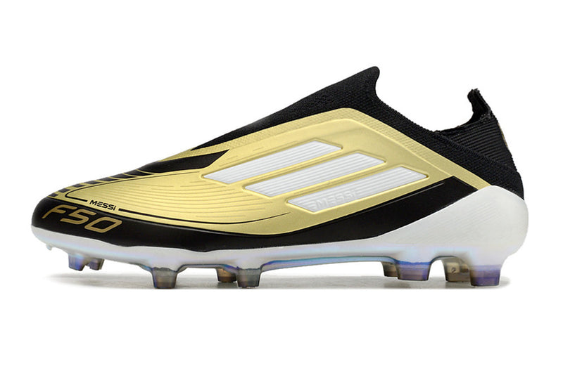Chuteira Adidas F50 Elite Laceless Messi Dourada