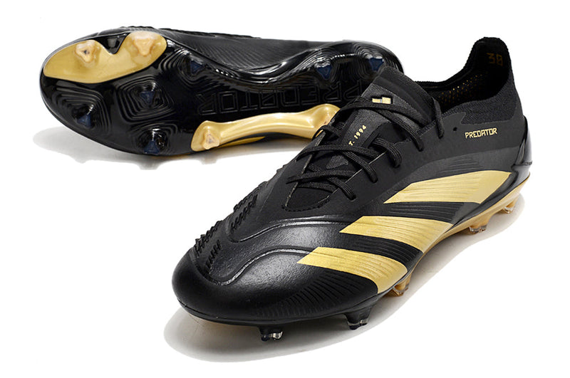 Chuteira Adidas Predator Elite FG Campo - Preto/Dourado
