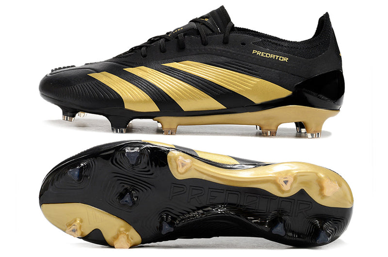 Chuteira Adidas Predator Elite FG Campo - Preto/Dourado