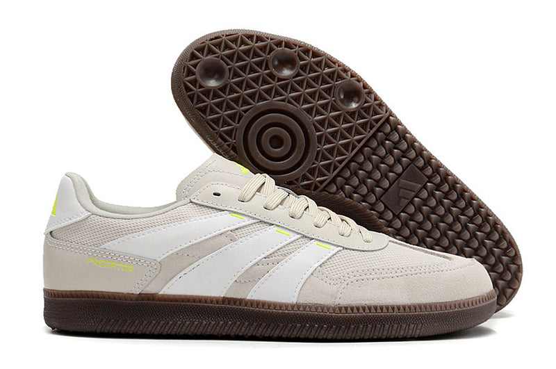 Chuteira Adidas Futsal Predator 24 League Low Freestyle - Bege e Branco