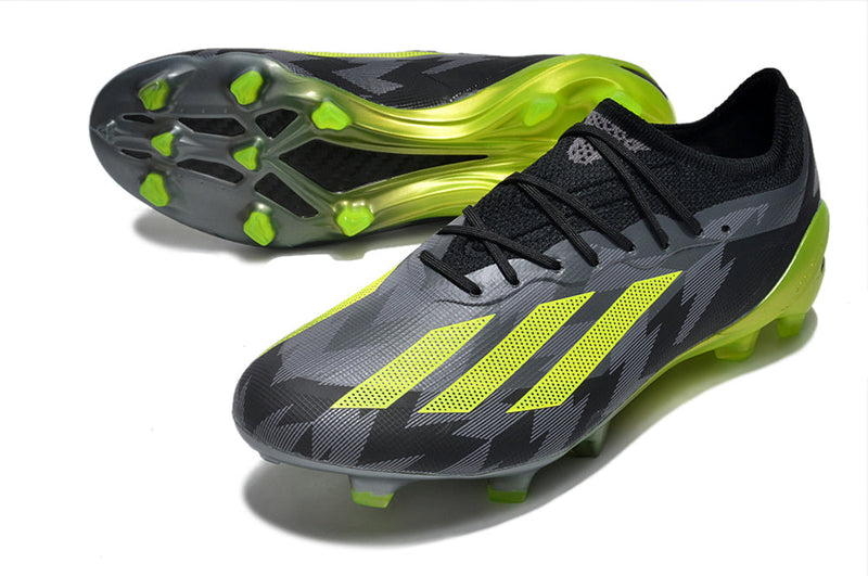 Chuteira Adidas Campo X CrazyFast.1 FG - Cinza e Verde