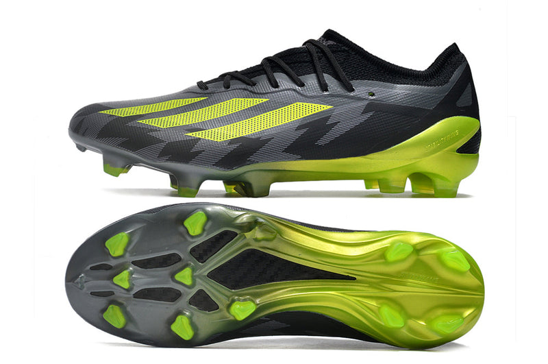 Chuteira Adidas Campo X CrazyFast.1 FG - Cinza e Verde