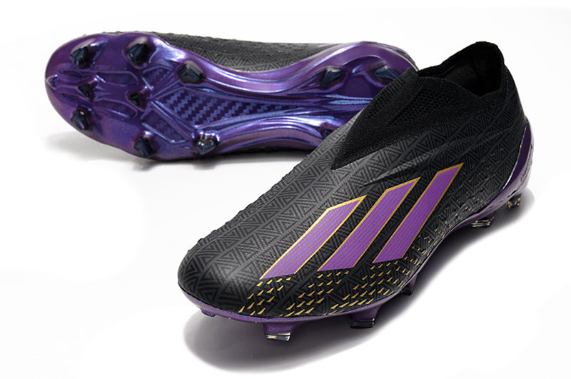 Chuteira Adidas Campo X SpeedPortal+ FG - Preto/Roxo