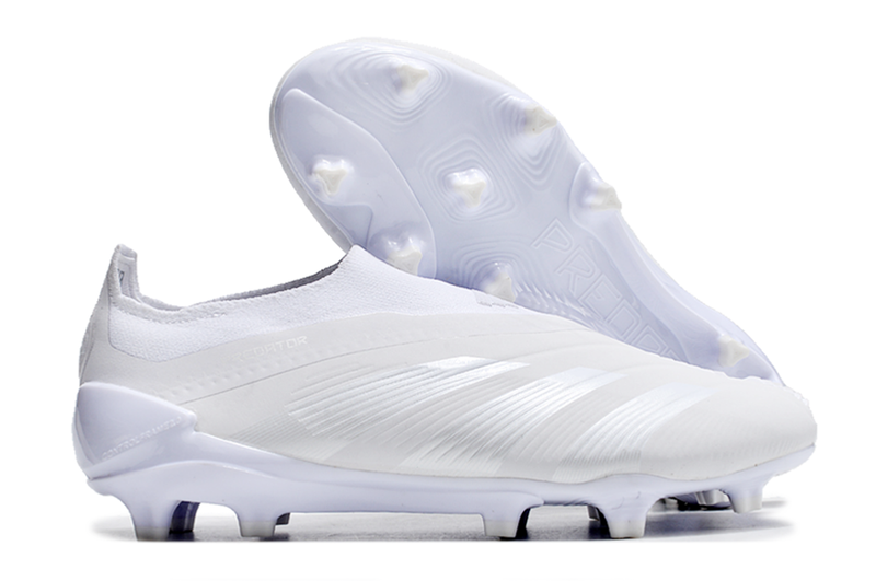 Chuteira Adidas Predator Elite FG Sem Cadarço Campo - Branco